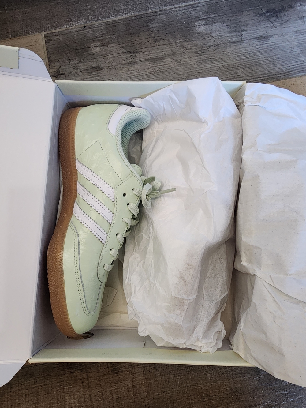 Adidas W Naked Samba Sneakers in Light Mint with White Stripes BNIB NWT - Picture 7 of 8